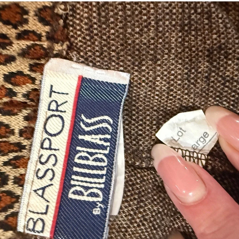 Vintage Blair Leopard Print Stretch‎ Pants Womens Large 80s 90s USA Made